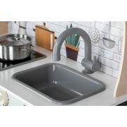 Bucatarie pentru copii, Mini Chef, Din lemn, Cu efecte de sunet si lumina, Cu accesorii, 70 x 30 x 104 cm, Free2Play BYN80579
