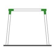 Coltar universal forma patrata, unghi oblic verde kb827020002001