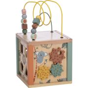 Cub mare de activitati pentru copii, Din lemn, Cu sortator de forme, Abac si alte activitati, Free2Play, Safari BYN80647