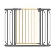Lionelo - Poarta de siguranta prin presiune Truus Slim, 105 cm, Conform cu standardul europeane de securitate EN1930, Gri/Natur BYNLO-TRUUS_SLIM_GREY_GRAPHITE