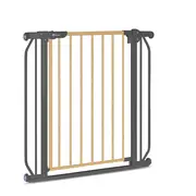 Lionelo - Poarta de siguranta prin presiune Truus Slim, 105 cm, Conform cu standardul europeane de securitate EN1930, Gri/Natur BYNLO-TRUUS_SLIM_GREY_GRAPHITE