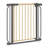 Lionelo - Poarta de siguranta prin presiune Truus Slim, 105 cm, Conform cu standardul europeane de securitate EN1930, Gri/Natur BYNLO-TRUUS_SLIM_GREY_GRAPHITE