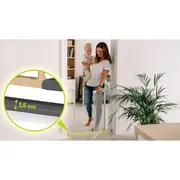 Lionelo - Poarta de siguranta prin presiune Truus Slim, 105 cm, Conform cu standardul europeane de securitate EN1930, Gri/Natur BYNLO-TRUUS_SLIM_GREY_GRAPHITE