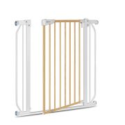 Lionelo - Poarta de siguranta prin presiune Truus Slim, 105 cm, Conform cu standardul europeane de securitate EN1930, Gri/Natur BYNLO-TRUUS_SLIM_WHITE_NATURAL