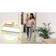 Lionelo - Poarta de siguranta prin presiune Truus Slim, 105 cm, Conform cu standardul europeane de securitate EN1930, Gri/Natur BYNLO-TRUUS_SLIM_WHITE_NATURAL