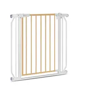 Lionelo - Poarta de siguranta prin presiune Truus Slim, 105 cm, Conform cu standardul europeane de securitate EN1930, Gri/Natur BYNLO-TRUUS_SLIM_WHITE_NATURAL