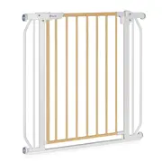 Lionelo - Poarta de siguranta prin presiune Truus Slim, 105 cm, Conform cu standardul europeane de securitate EN1930, Gri/Natur BYNLO-TRUUS_SLIM_WHITE_NATURAL