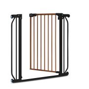 Lionelo - Poarta de siguranta prin presiune Truus Slim, 105 cm, Conform cu standardul europeane de securitate EN1930, Negru/Natur BYNLO-TRUUS_SLIM_BLACK_CARBON_NATURAL