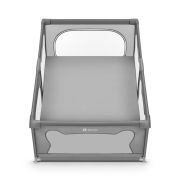 Lionelo - Tarc de joaca Willow, Pliere compacta, Include sacosa depozitare, Din plasa, Cu doua intrari laterale, Cu fermoar, Cu ventuze, Gri BYNLO-WILLOW_GREY_CONCRETE
