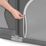 Lionelo - Tarc de joaca Willow, Pliere compacta, Include sacosa depozitare, Din plasa, Cu doua intrari laterale, Cu fermoar, Cu ventuze, Gri BYNLO-WILLOW_GREY_CONCRETE