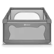 Lionelo - Tarc de joaca Willow, Pliere compacta, Include sacosa depozitare, Din plasa, Cu doua intrari laterale, Cu fermoar, Cu ventuze, Gri BYNLO-WILLOW_GREY_CONCRETE
