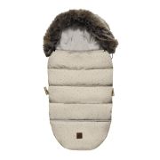 Sac De Dormit De Iarna Pentru Carucior Cu Centuri De Siguranta In 5 Puncte, Cu Blana Detasabila, Fermoare Laterale, Impermeabil Si Plus, Umplutura Fleece, 105x48cm, 0-36 Luni, Bej Pjb80605280