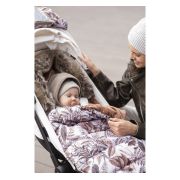 Sac De Dormit De Iarna Pentru Carucior Cu Centuri De Siguranta In 5 Puncte, Cu Blana Detasabila, Fermoare Laterale, Impermeabil Si Plus, Umplutura Fleece, 105x48cm, 0-36 Luni, Sepia Rose Pjb80605297