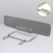 Bariera de protectie pentru pat, Lionelo, Lora XL, Pliabila, Sistem de blocare StandSafe, Geanta de transport inclusa, 150x46 cm, Conform cu BS 7972:2001+A1:2009, Gri BYNLO-LORA_XL_GREY_STONE