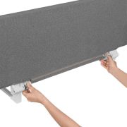 Bariera de protectie pentru pat, Lionelo, Lora XL, Pliabila, Sistem de blocare StandSafe, Geanta de transport inclusa, 150x46 cm, Conform cu BS 7972:2001+A1:2009, Gri BYNLO-LORA_XL_GREY_STONE