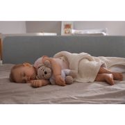 Bariera de protectie pentru pat, Lionelo, Lora XL, Pliabila, Sistem de blocare StandSafe, Geanta de transport inclusa, 150x46 cm, Conform cu BS 7972:2001+A1:2009, Gri BYNLO-LORA_XL_GREY_STONE