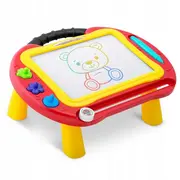 Masuta cu tabla magnetica pentru desenat cu accesorii incluse ricokids 772200 - rosu edeedi772200
