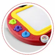 Masuta cu tabla magnetica pentru desenat cu accesorii incluse ricokids 772200 - rosu edeedi772200