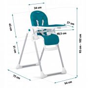 Scaun de masa pentru copii ricokids tulo 700601 - albastru edeedi700601
