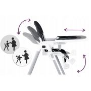 Scaun de masa pentru copii ricokids tulo 700603 - negru edeedi700603