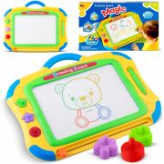 Tabla magnetica pentru desenat cu accesorii incluse ricokids 772101 - galben edeedi772101