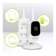 Video monitor, Lionelo, Babyline 3.2, Full HD, Comunicare bidirectionala, 2.8 inch, Cu sunete si mod de noapte, Cu 5 niveluri de detectare a sunetului, Alb BYNLOC-BABYLINE_3.2_WHITE