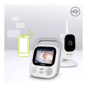 Video monitor, Lionelo, Babyline 3.2, Full HD, Comunicare bidirectionala, 2.8 inch, Cu sunete si mod de noapte, Cu 5 niveluri de detectare a sunetului, Alb BYNLOC-BABYLINE_3.2_WHITE