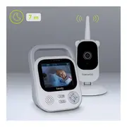 Video monitor, Lionelo, Babyline 3.2, Full HD, Comunicare bidirectionala, 2.8 inch, Cu sunete si mod de noapte, Cu 5 niveluri de detectare a sunetului, Alb BYNLOC-BABYLINE_3.2_WHITE