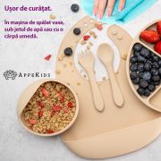 Set Diversificare, AppeKids, 100% Silicon, Classic - Bubble Beige KRTAK274957