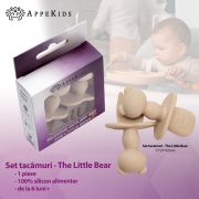 Set Tacamuri din silicon, AppeKids, The Little Bear,  Bubble Beige KRTAK275558