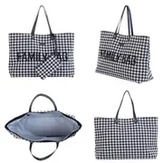 Geanta Childhome Family Bag Pied de Poule Negru ERFCH-CWFBPDP