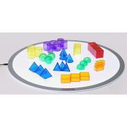 Set 36 corpuri geometrice translucide pentru tablete si mese luminoase - oketik73075