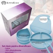 Set Diversificare, AppeKids, 100% Silicon, Classic - Aqua Blue KRTAK274988
