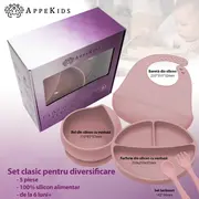 Set Diversificare, AppeKids, 100% Silicon, Classic - Old Rose KRTAK274971