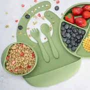 Set Diversificare, AppeKids, 100% Silicon, Classic - Raw Green KRTAK274995