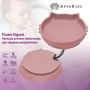 Set Diversificare, AppeKids, 100% Silicon, Kitty - Old Rose KRTAK275022
