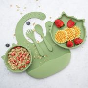 Set Diversificare, AppeKids, 100% Silicon, Kitty - Raw Green KRTAK275046