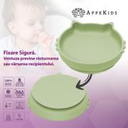 Set Diversificare, AppeKids, 100% Silicon, Kitty - Raw Green KRTAK275046