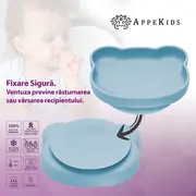 Set Diversificare, AppeKids, 100% Silicon, Panda - Aqua Blue KRTAK275084