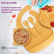Set Diversificare, AppeKids, 100% Silicon, Panda - Honey KRTAK275060