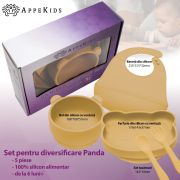 Set Diversificare, AppeKids, 100% Silicon, Panda - Honey KRTAK275060