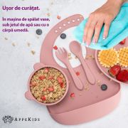 Set Diversificare, AppeKids, 100% Silicon, Panda - Old Rose KRTAK275077