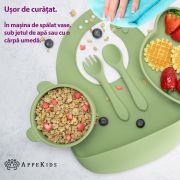 Set Diversificare, AppeKids, 100% Silicon, Panda - Raw Green KRTAK275091