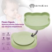 Set Diversificare, AppeKids, 100% Silicon, Panda - Raw Green KRTAK275091