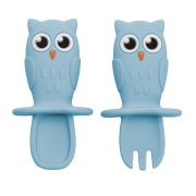 Set Tacamuri din silicon, AppeKids, OWL - Aqua Green KRTAK275633
