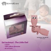 Set Tacamuri din silicon, AppeKids, OWL - Old Rose KRTAK275626