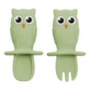 Set Tacamuri din silicon, AppeKids, OWL - Raw Green KRTAK275640