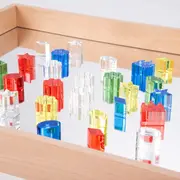 Tava mare din lemn cu oglinda acrilica, 500 x 435 x 50 mm, pentru activitati senzoriale - oketik73466