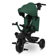 Tricicleta copii, Lionelo, Kori, Cu suport de picioare, Control al directiei, Scaun reversibil, Rotire 360 grade, Pliabila, Conform cu standardul european de securitate EN71, Verde BYNLO-KORI_GREEN_EMERALD