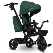 Tricicleta copii, Lionelo, Kori, Cu suport de picioare, Control al directiei, Scaun reversibil, Rotire 360 grade, Pliabila, Conform cu standardul european de securitate EN71, Verde BYNLO-KORI_GREEN_EMERALD